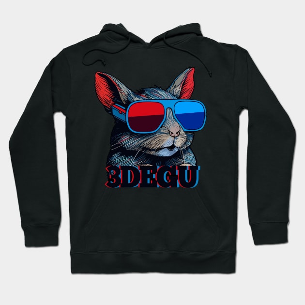 Degu 3D effect pun Hoodie by K3rst